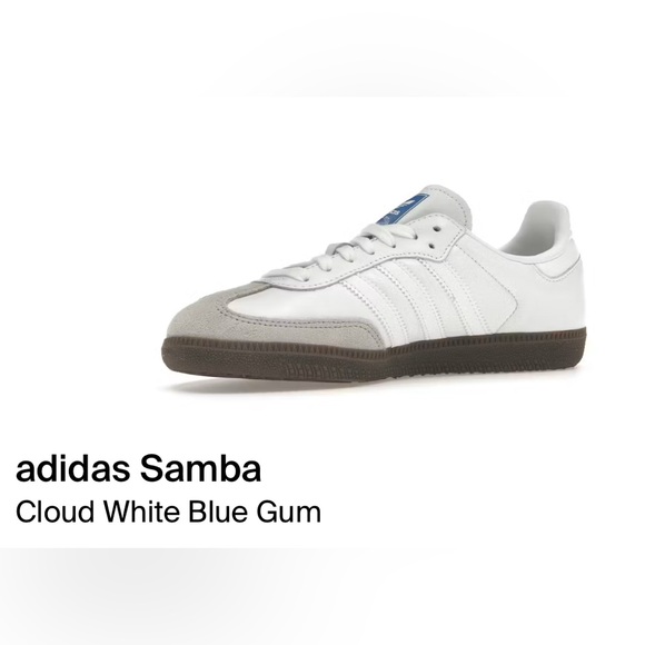 NWT! Adidas Samba Cloud White Blue Gum Sneakers
Men Sz /Fits Women Sz 8 (photo) - Picture 3 of 13